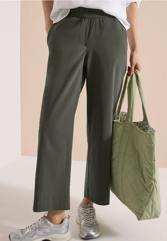 7/8 High Waist Wide Leg Hose im Loose Fit
