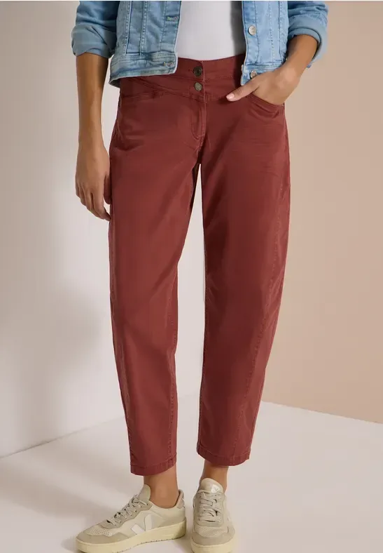 Mid Waist Barrel Leg Jeans im Casual Fit