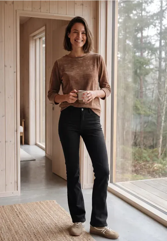 High Waist Bootcut Jeans im Slim Fit