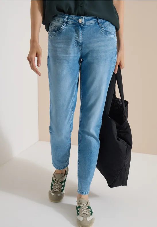 Mid Waist Slim Leg Jeans im Casual Fit