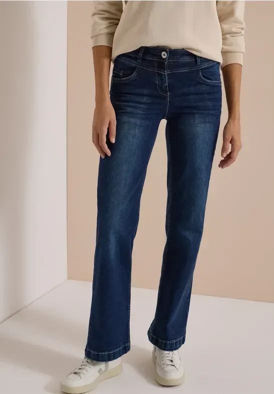 High Waist Wide Leg Jeans im Slim Fit