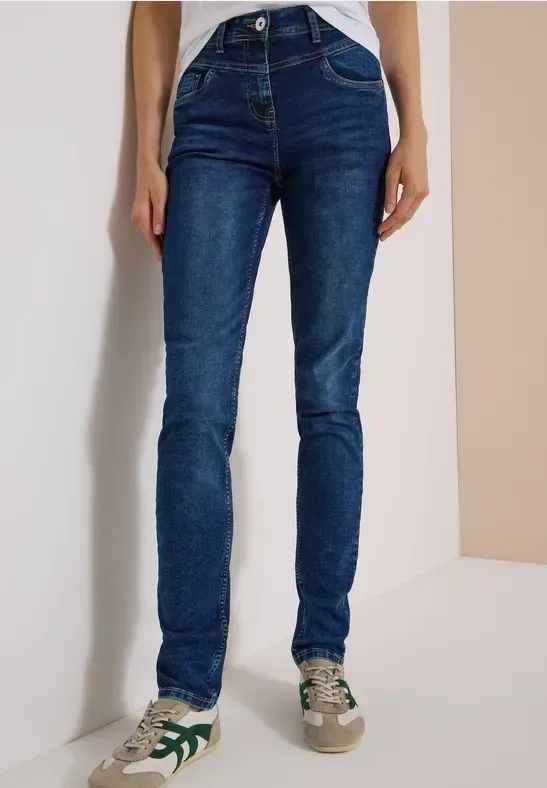 High Waist Slim Leg Jeans im Slim Fit