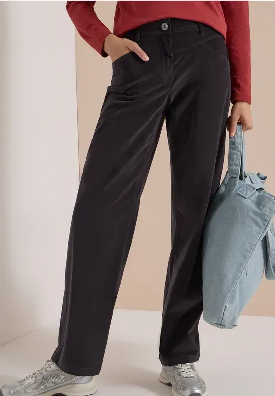 High Waist Wide Leg Hose im Loose Fit