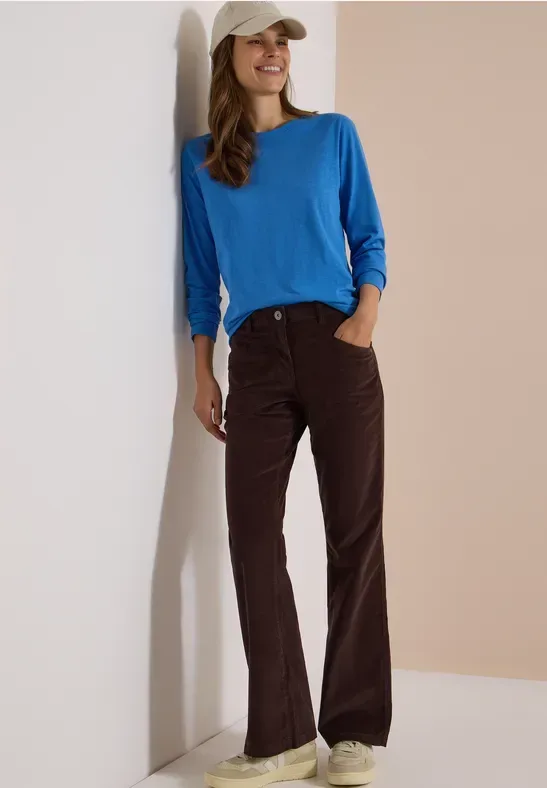 High Waist Bootcut Hose im Slim Fit