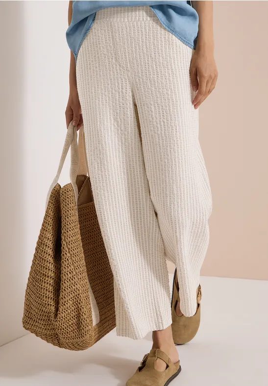 7/8 Wide Leg Hose in Seersucker