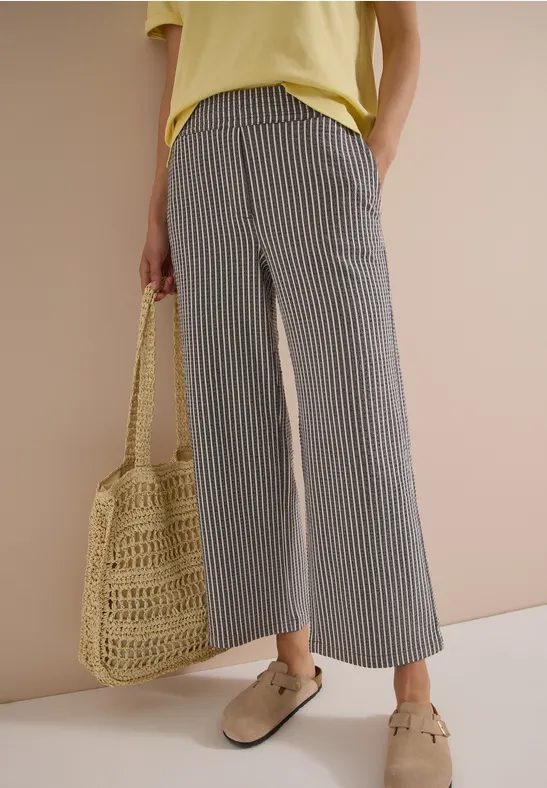 7/8 Wide Leg Hose in Seersucker
