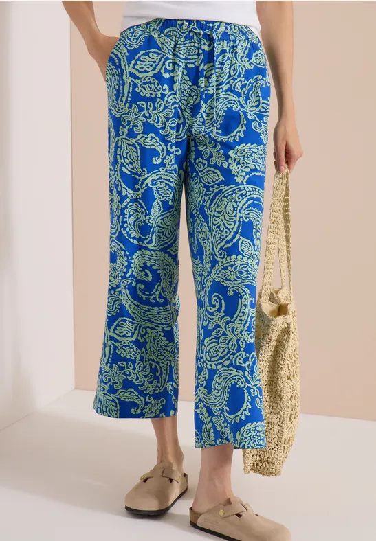7/8 High Waist Wide Leg Hose im Loose Fit