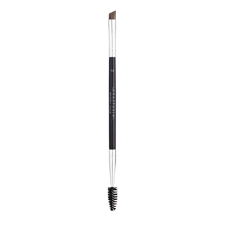 Anastasia Beverly Hills Brush(#14)-Duo Brow/Eye Liner Angled Cut/Spooley Synthetic Augenbrauenpinsel 5,6 g 5.6 Gramm