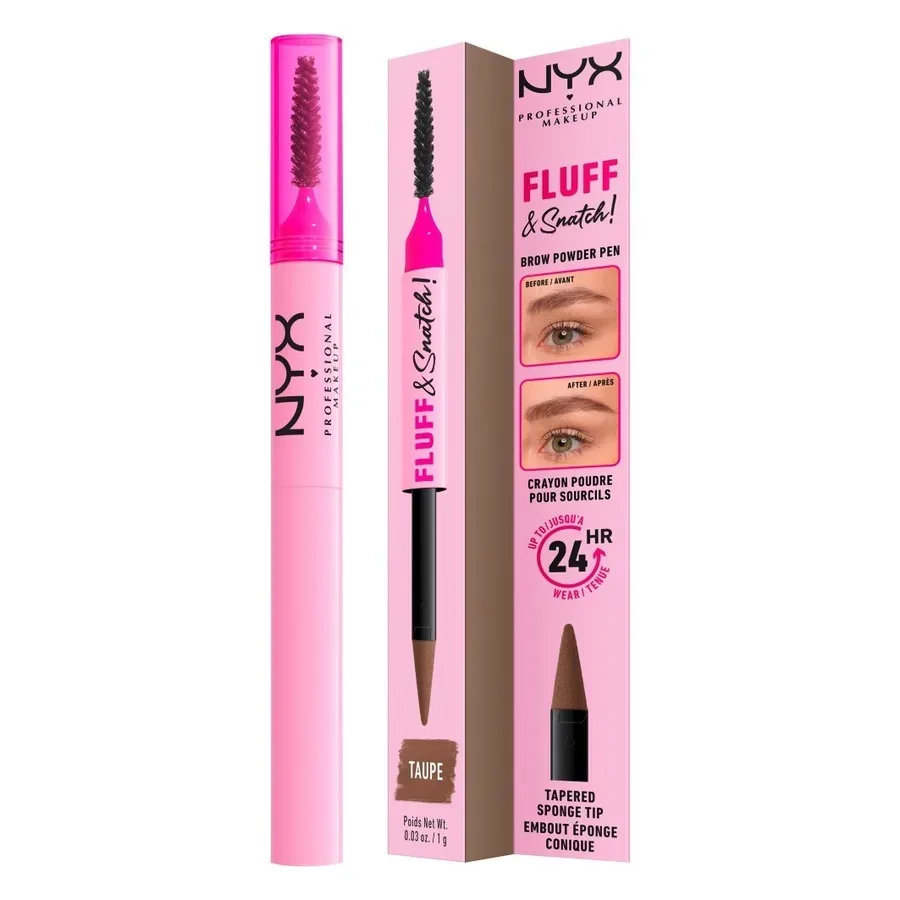 NYX-PROFESSIONAL-MAKEUP - Fluff & Snatch Brow Powder Pen Creme-zu-Puder-Brauenfüller, 1 g,  Taupe