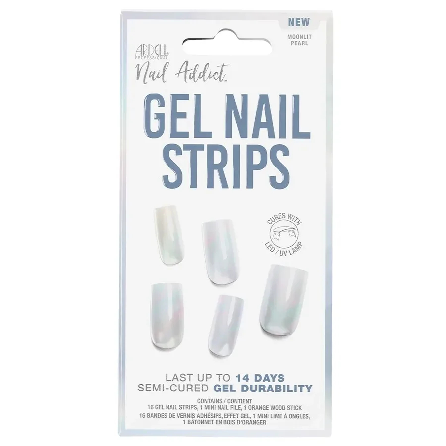 Ardell - Gel Nail Strips, Moonlight Pearl, Set