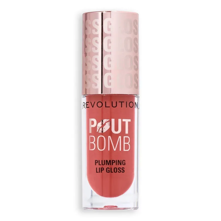 REVOLUTION Pout Bomb Plumping Gloss Milky Sheer Holo Lipgloss 4,6 ml Melba Warm Peach