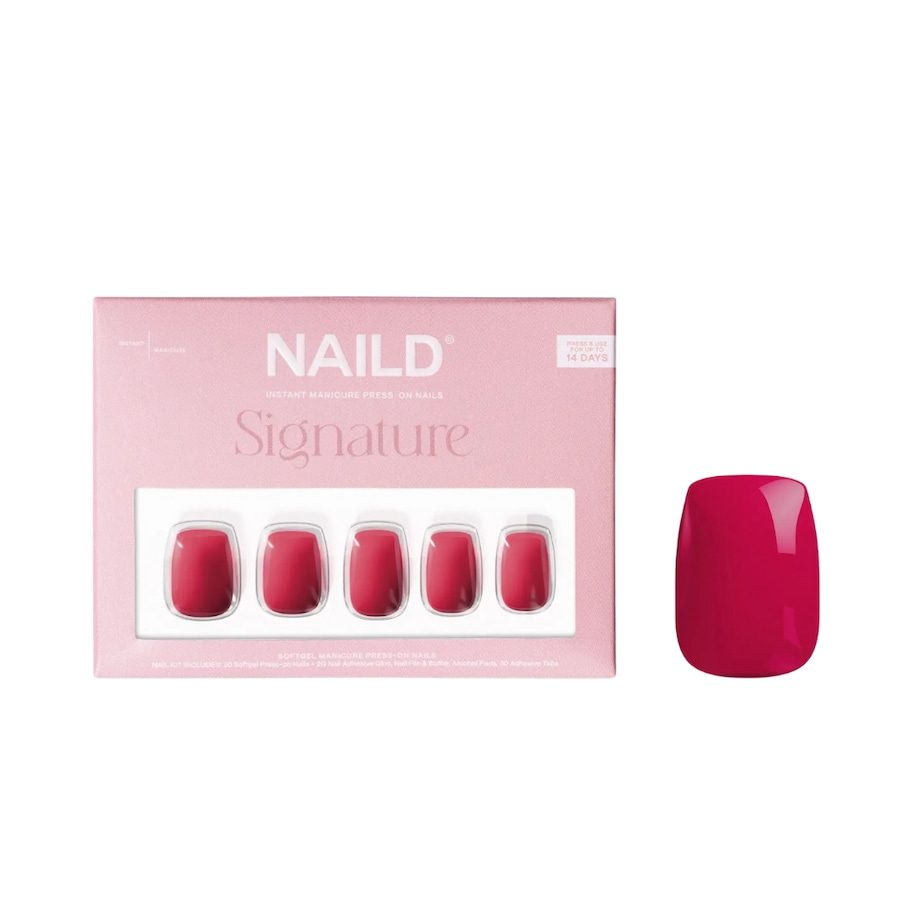 NAILD Ruby short square Softgel Nageldesign 1 ct 1 Stück