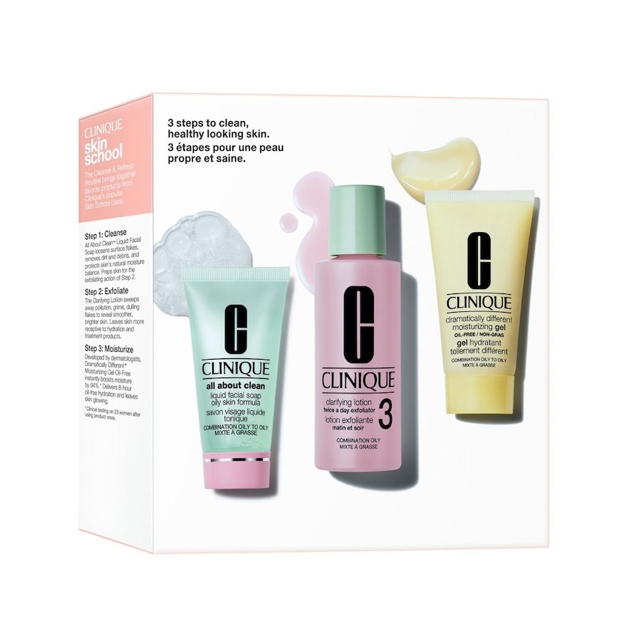 Clinique - Skincare Mini Kit - 3 Step - Skin Type 3 - Cleanser Refresher Course, Set