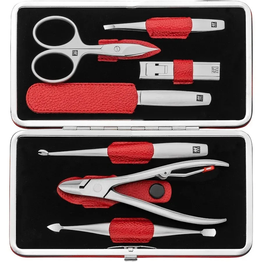 ZWILLING Beauty Premium Manicure Set 7pcs. Leather, Red Pflege Accessoires 1 ct