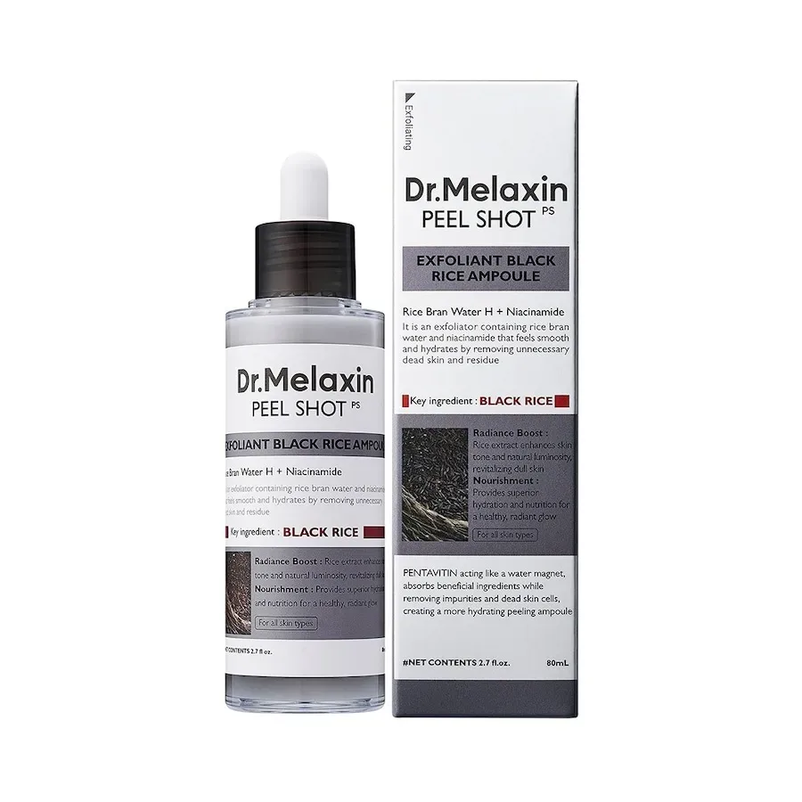Dr.Melaxin - Peel Shot Glow Black Rice Ampoule, 80 ml