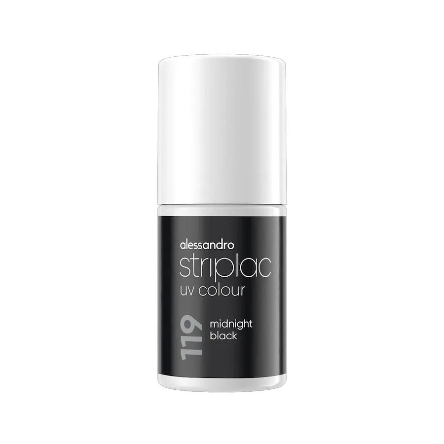 Alessandro - Striplac UV Colour Midnight Black, 6.5 ml