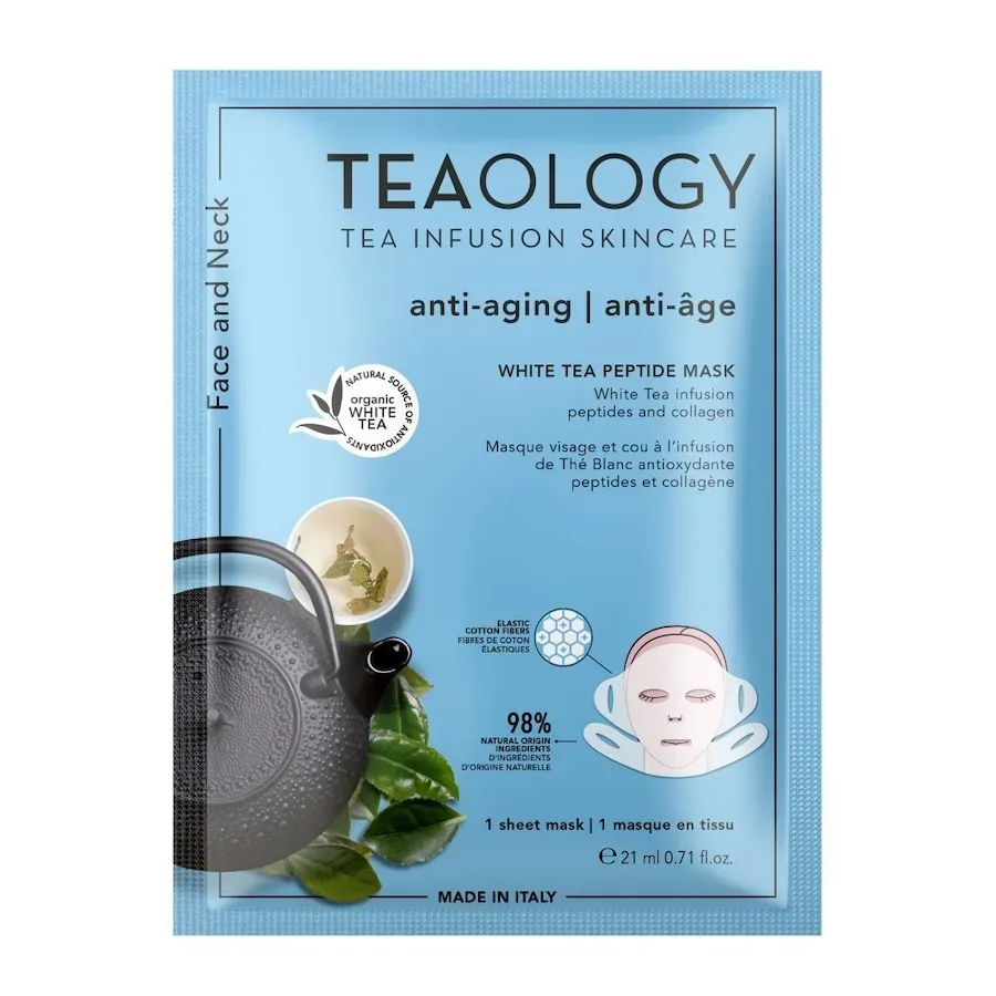 Teaology White Tea Peptide Mask Tuchmasken 21 ml