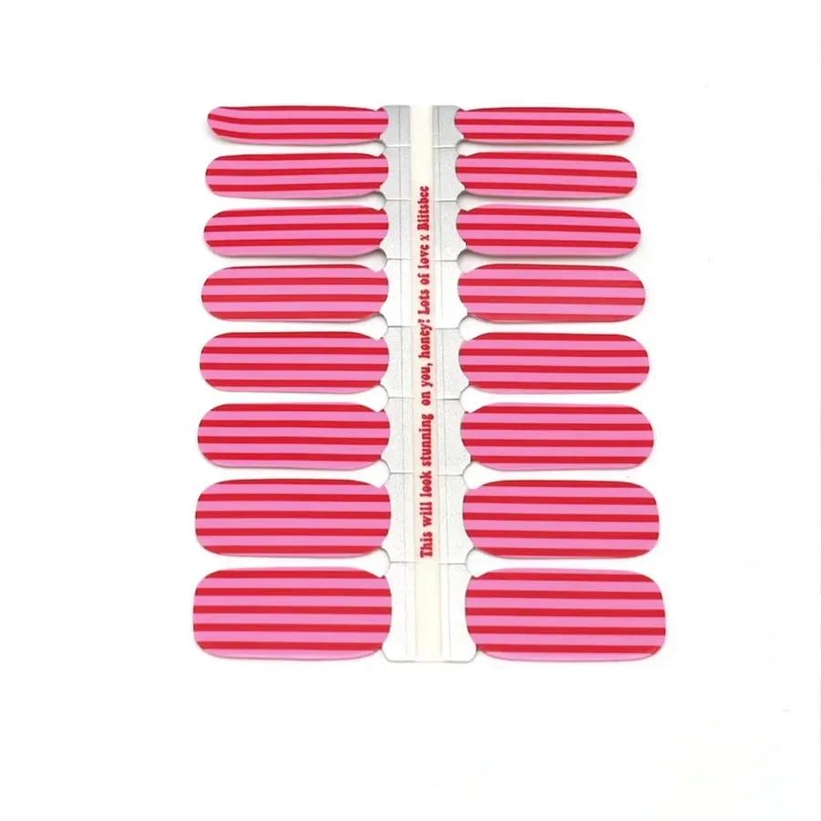 Blitsbee Nail Sticker Sugar Stripes Nageldesign 1 ct 1 Stück