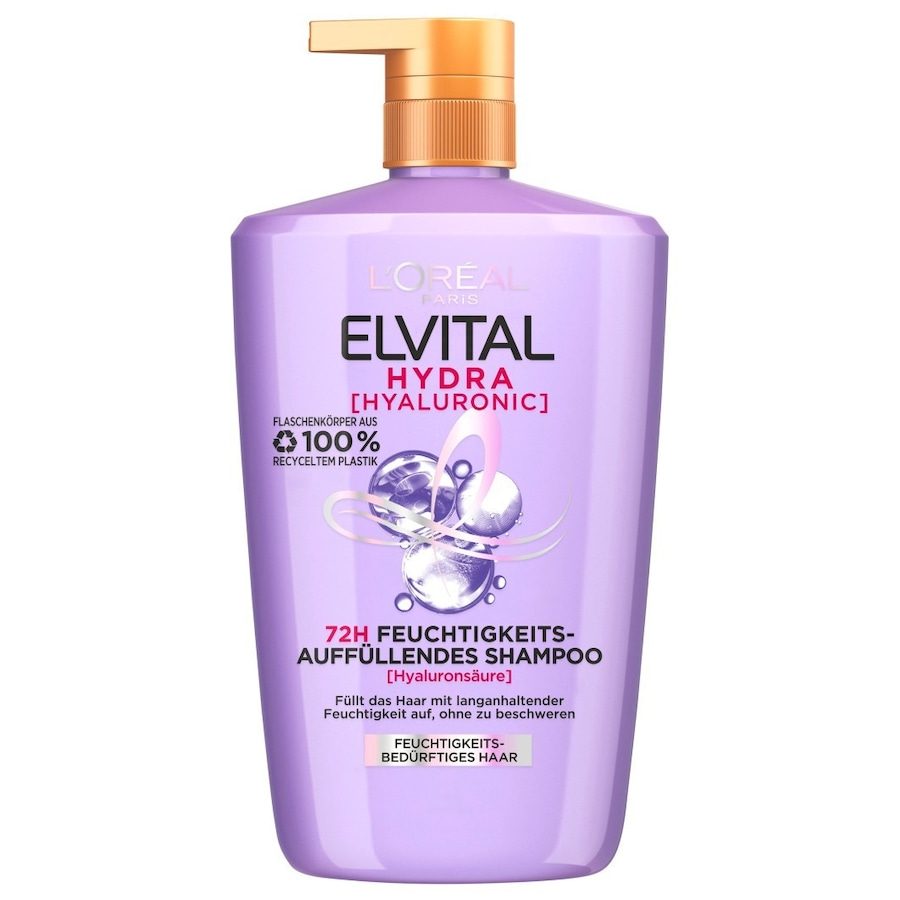 L?Oréal Paris Elvital Hydra [Hyaluronic] Feuchtigkeits-Auffüllendes Shampoo 1000 ml Damen