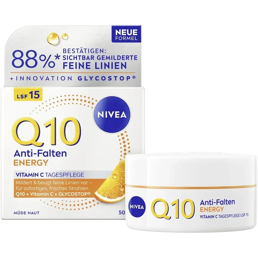 NIVEA Q10 Plus C Anti-Falten + Energy-Booster Tagespflege LSF 15 Anti-Aging-Gesichtspflege 50 ml Damen