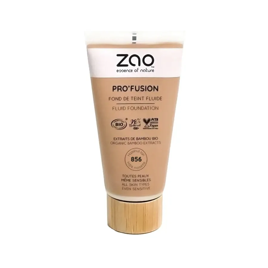 ZAO MAKEUP - Pro'Fusion Fluid foundation - Bio-zertifiziert, vegan, 1 Stück, Hazelnut tan