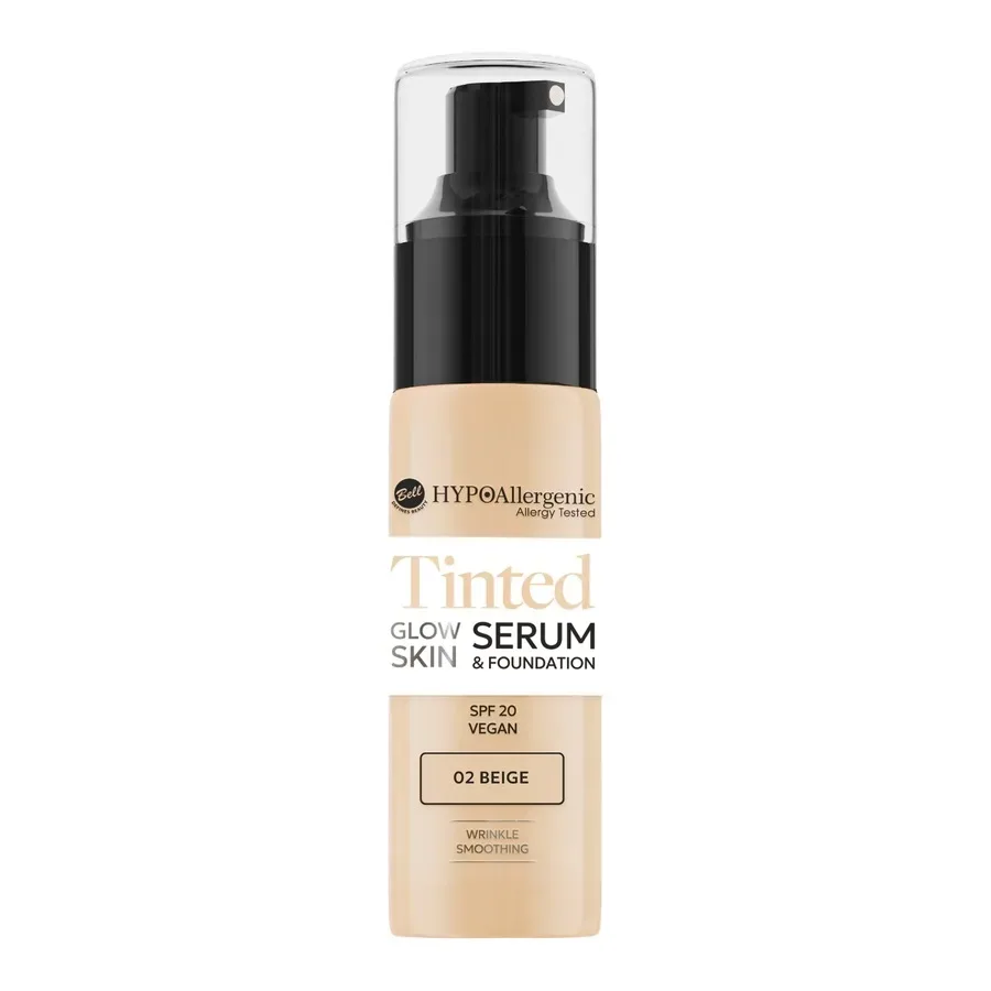 Bell HYPOAllergenic Glow Skin Tinted Serum & Foundation Flüssige Foundation 24 ml Nr. 02 - Beige