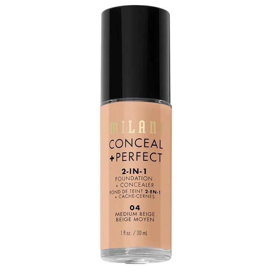 Milani Cosmetic Conceal + Perfect 2-In-1 Fondation + Concealer Flüssige Foundation 30 ml Nr. 04 - Medium Beige