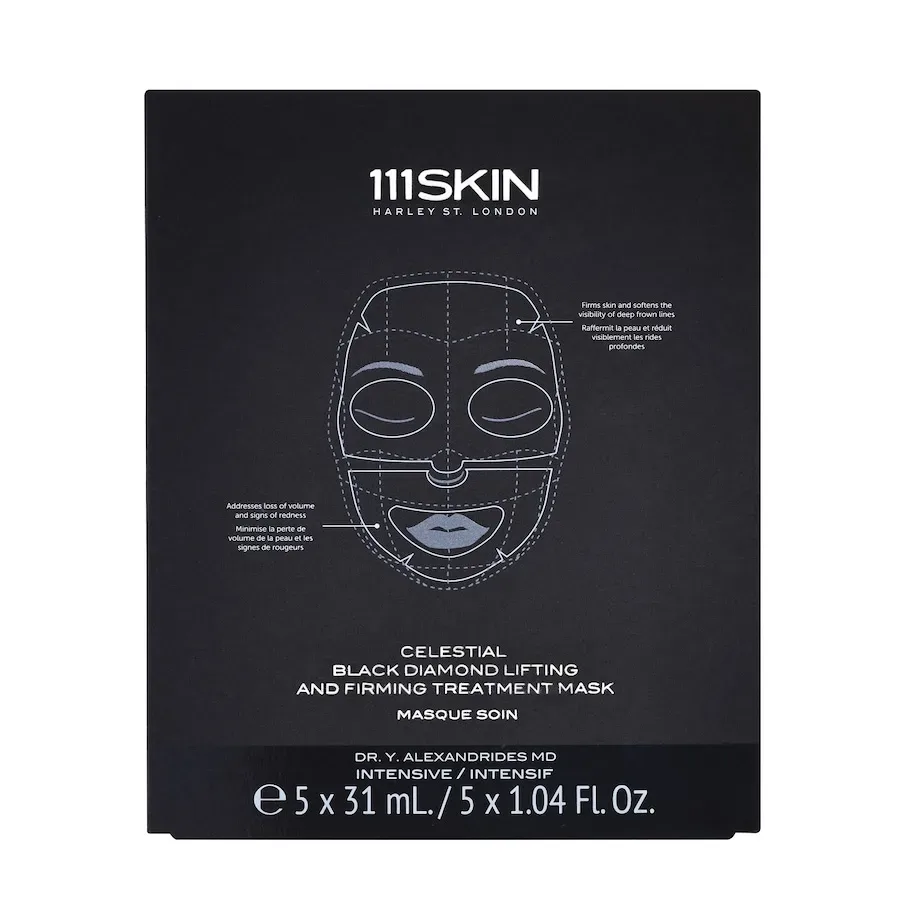111Skin Celestial Black Diamond Lifting and Firming Treatment Mask Box Anti-Aging Masken 155 ml