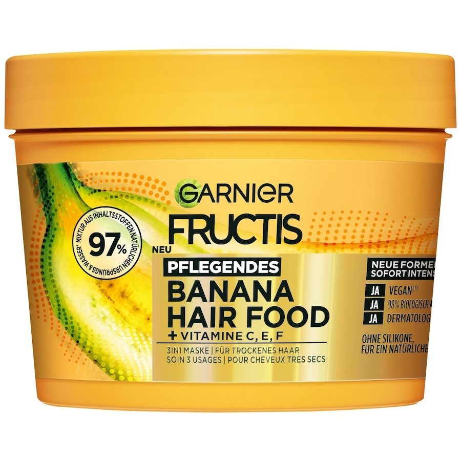 Garnier Fructis Banana Hair Food 3in1 Maske für trockenes Haar Haarkur & -maske 400 ml