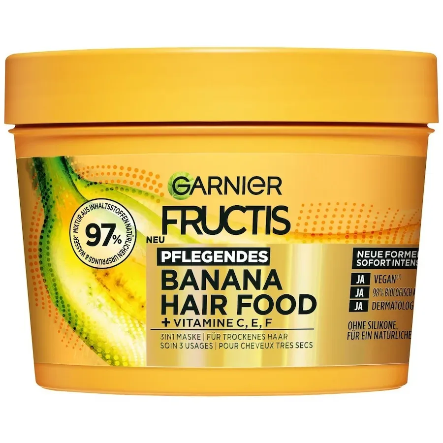 Garnier Fructis Banana Hair Food 3in1 Maske für trockenes Haar Haarkur & -maske 400 ml