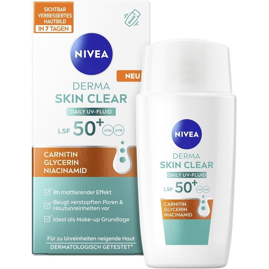 Nivea - Derma Skin Clear Daily UV Fluid LSF 50+, 40 ml