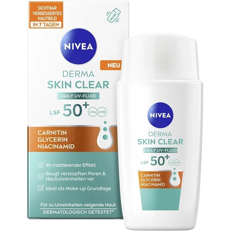 Nivea - Derma Skin Clear Daily UV Fluid LSF 50+, 40 ml