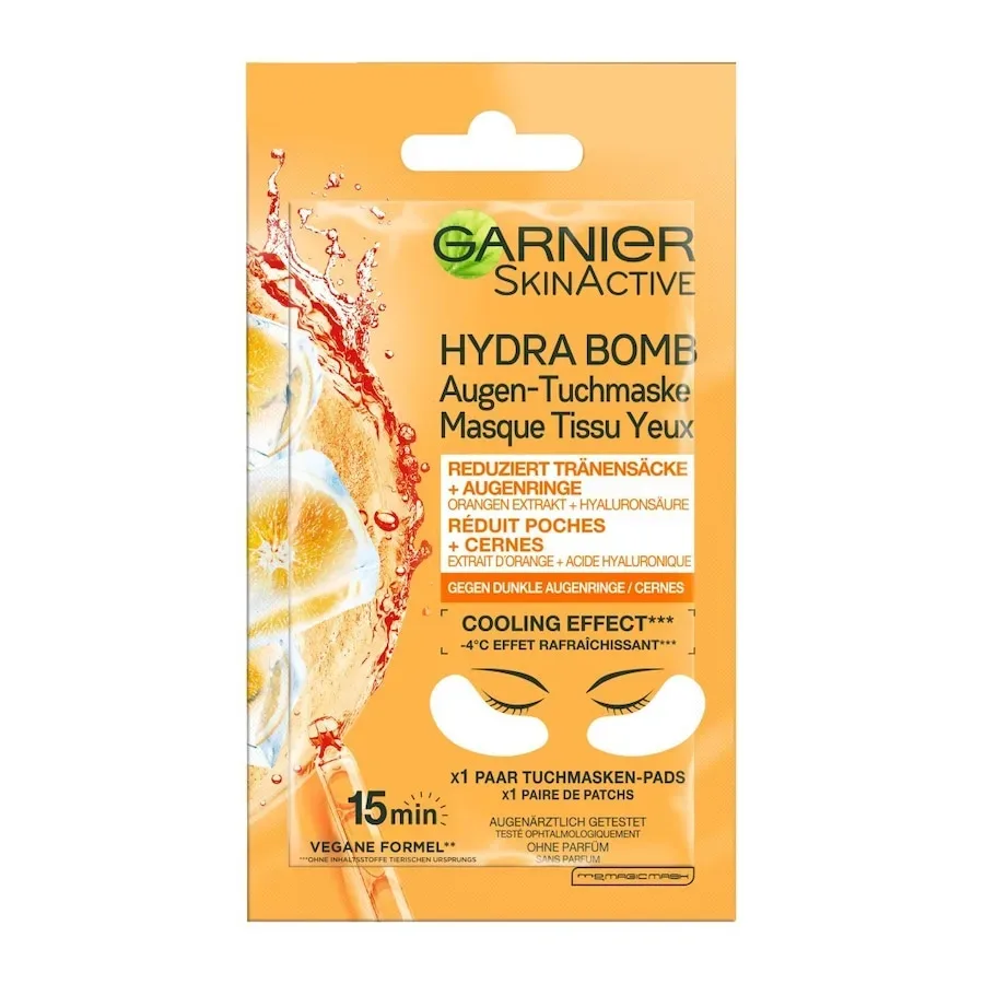 Garnier Skin Active Hydra Bomb Augen-Tuchmaske Orange Augenmasken & -pads 1 ct