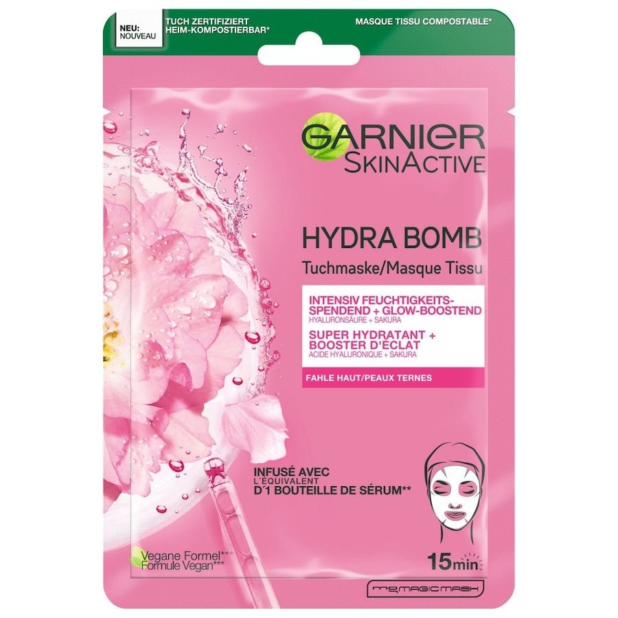 Garnier Skin Active Garnier Skin Active Hydra Bomb Tuchmaske Sakura #familyCode($!item.productFamily) 28.0 g