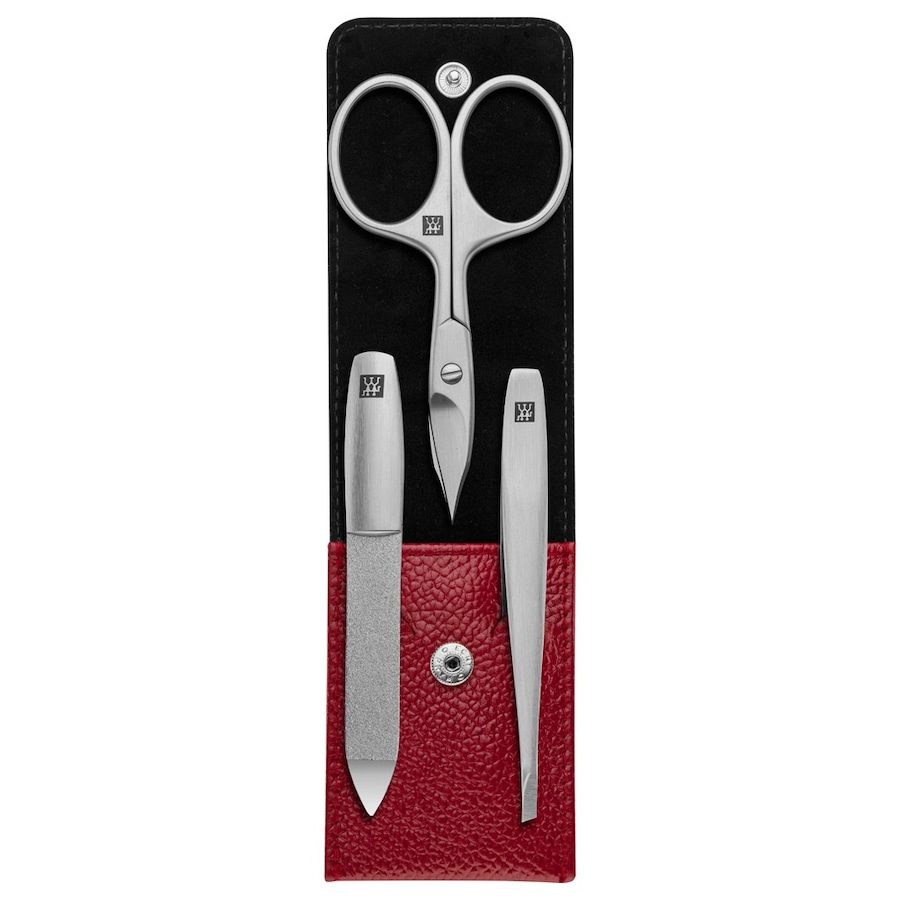 ZWILLING Beauty Premium Manicure Set 3pcs. Leather, red Nägel kürzen 1 ct