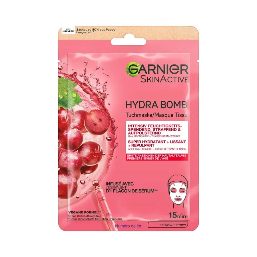 Garnier - SkinActive Hydra Bomb Tuchmaske Intensiv Straffend, Hydra Bomb anti age, 1 Stück