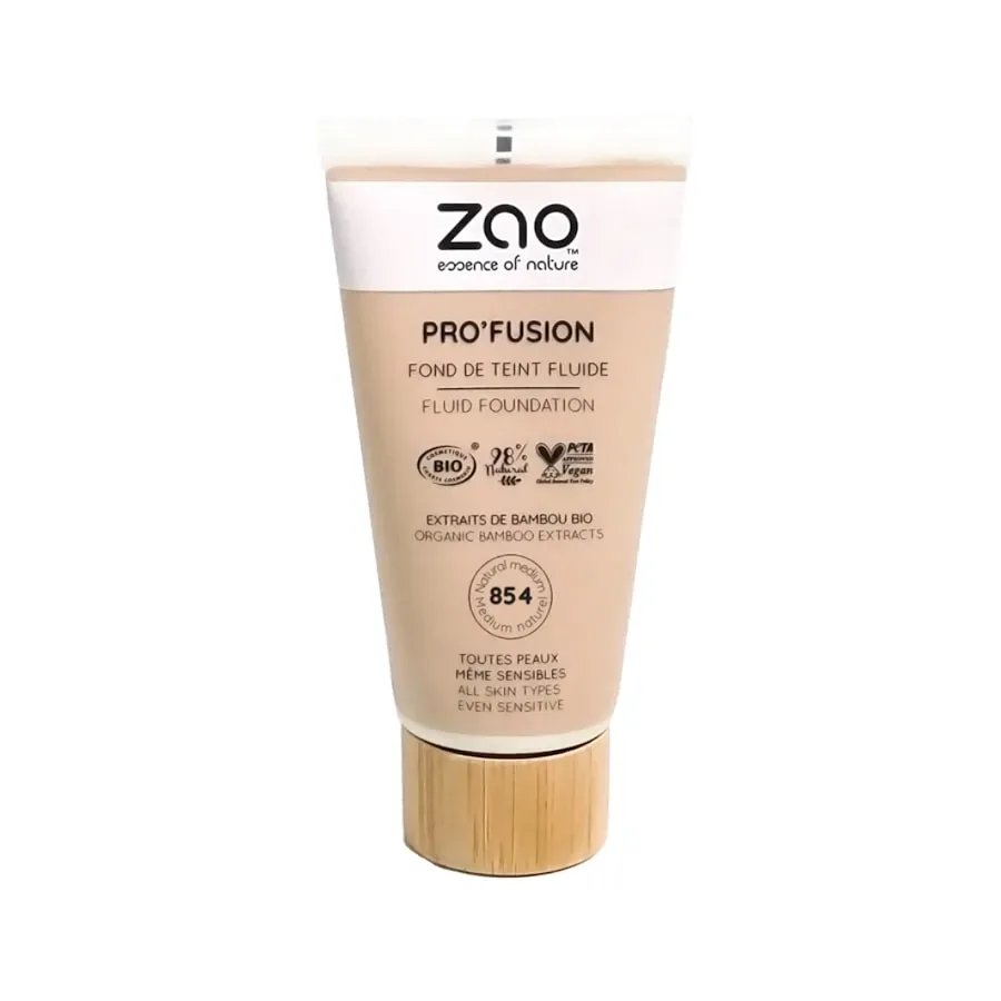 ZAO MAKEUP - Pro'Fusion Fluid foundation - Bio-zertifiziert, vegan, 1 Stück, Natural medium
