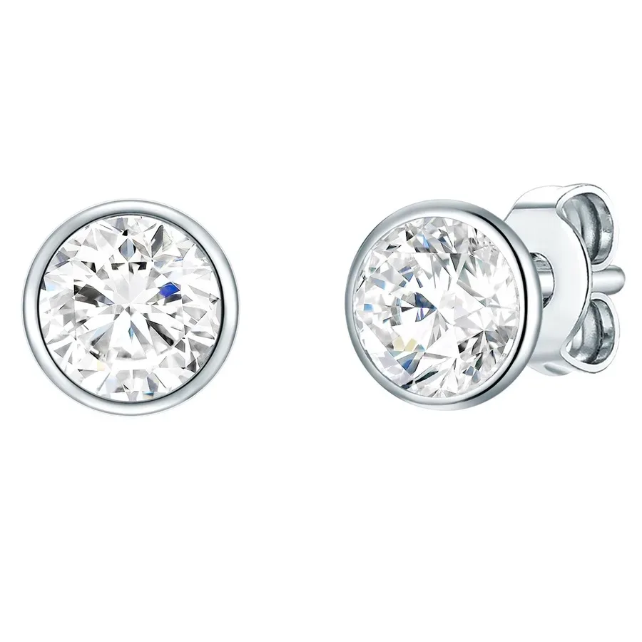 EASTSIDE Ohrstecker Edelstahl Zirkonia in Silber Ohrringe 1 ct Damen