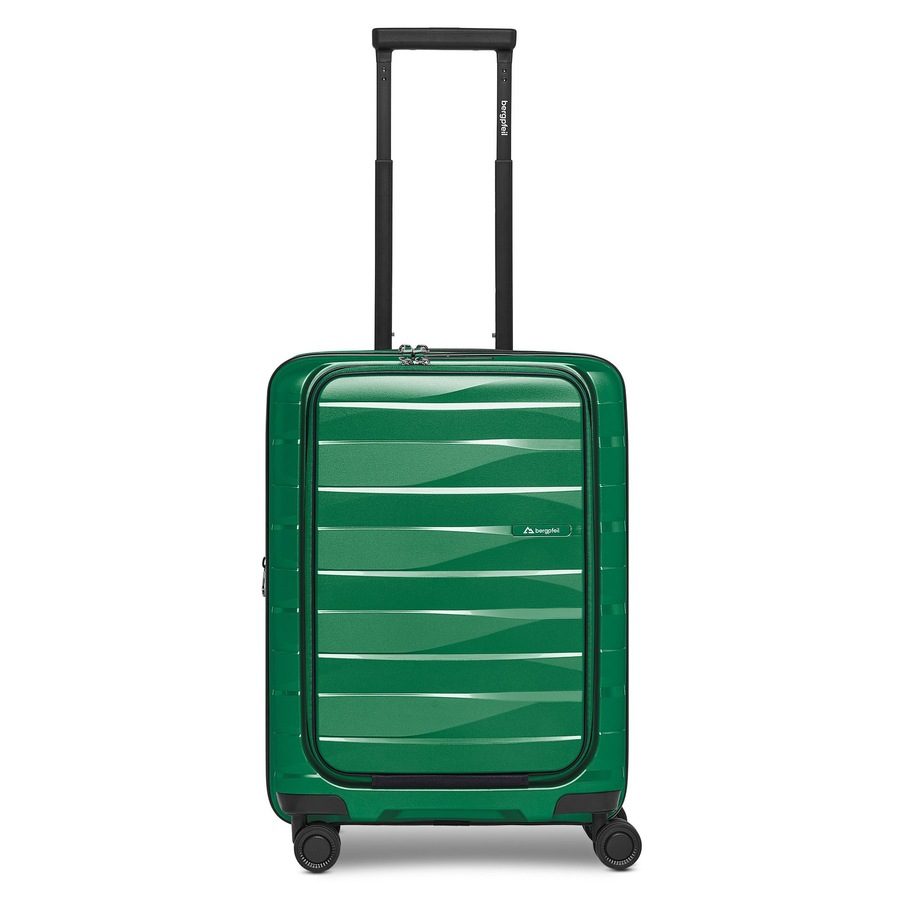 bergpfeil Travel 4 Rollen Kabinentrolley 55 cm Laptopfach mit Dehnfalte Reisetaschen 1 ct Grün Herren