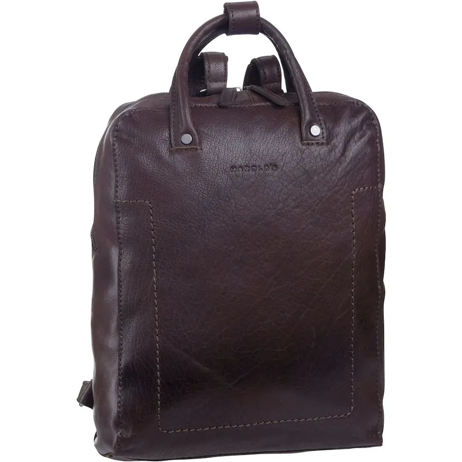 Harold's Chaugio Rucksack Leder 28 cm Laptopfach Reisetaschen 1 ct Braun Herren