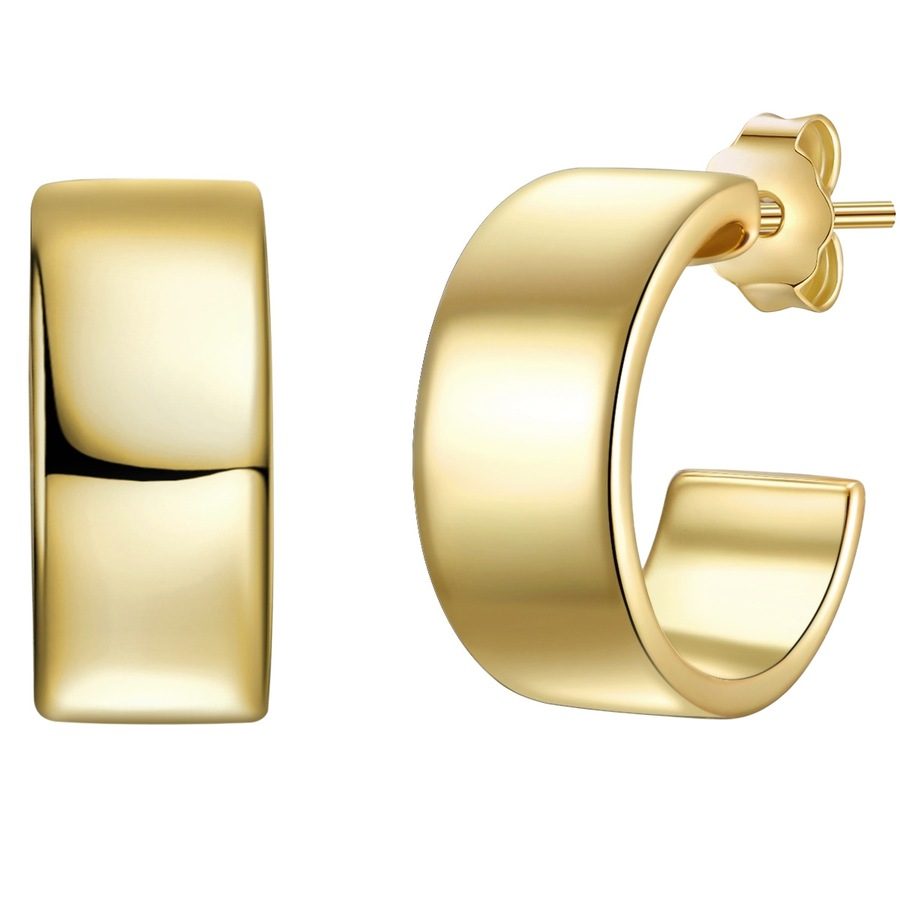 Glanzstücke München Creolen aus Sterling Silber in gelbgold Ohrringe 1 ct Damen