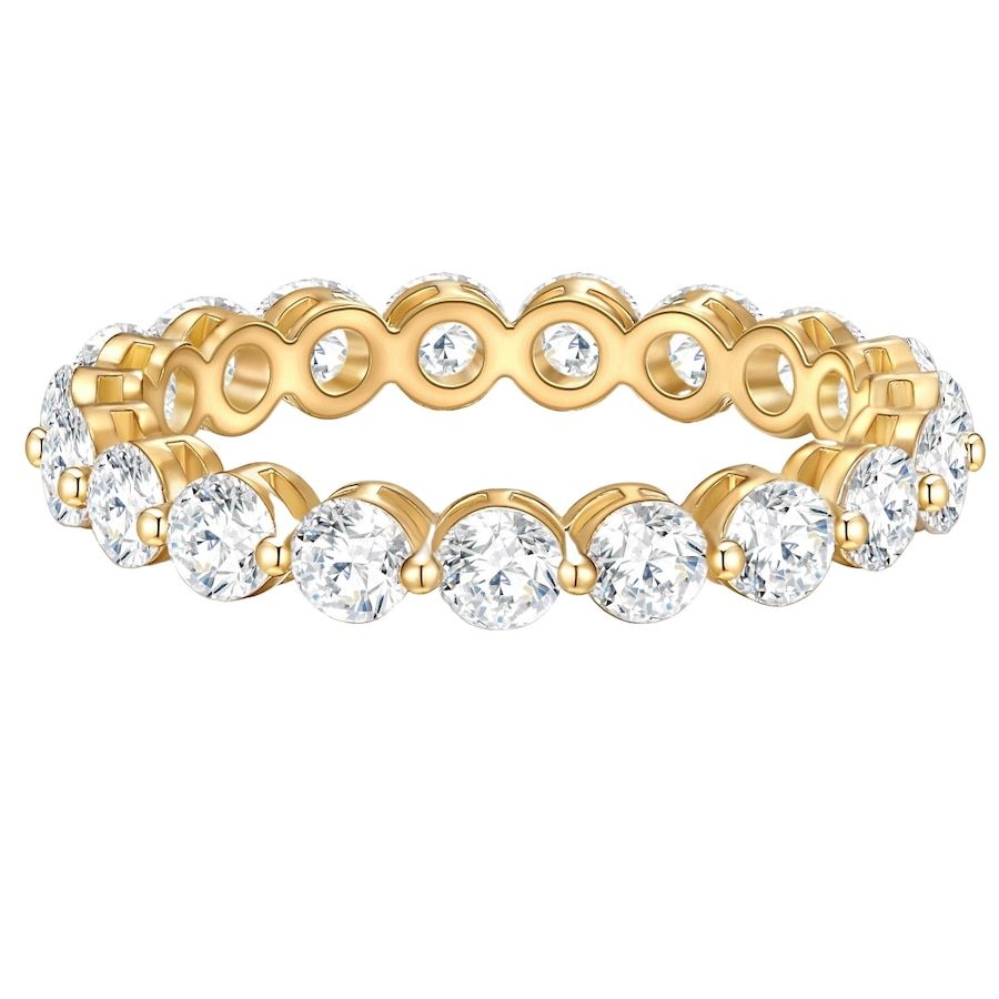 Yokoamii Ring Metall-Legierung Glaskristall in Gelbgold Ringe 1 ct Damen
