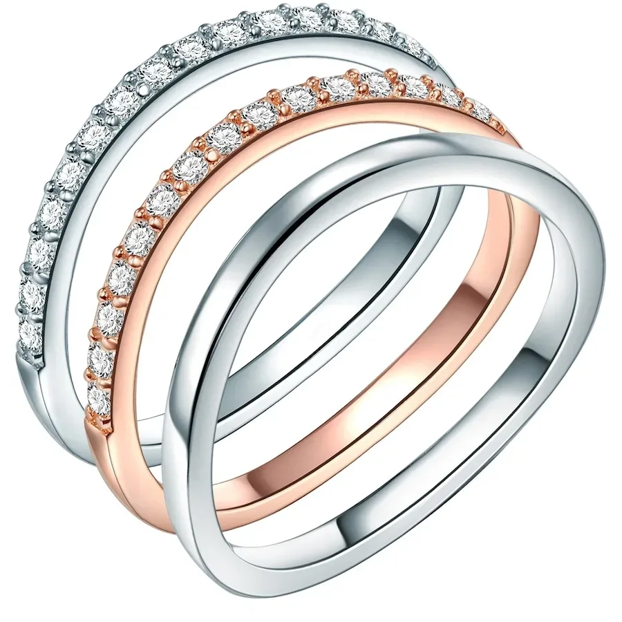 Rafaela Donata Ring Sterling Silber Zirkonia in Silber/Roségold Ringe 1 ct Damen
