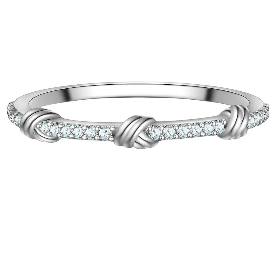 Glanzstücke München Ring aus Sterling Silber in silber mit Zirkonia Ringe 1 ct Damen