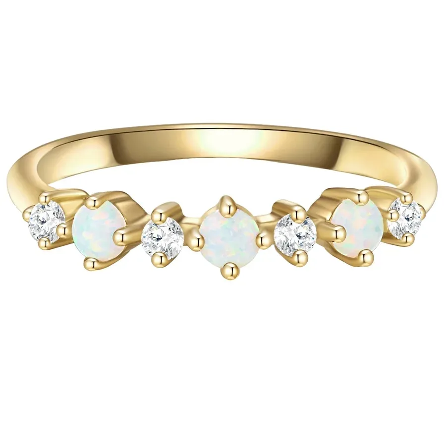 Glanzstücke München Ring Sterling Silber Zirkonia in Gelbgold Ringe 1 ct Damen