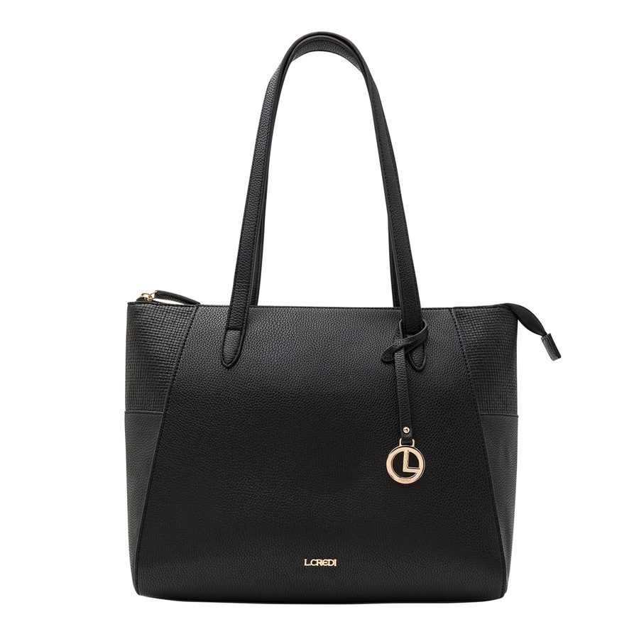 L.CREDI Marlies Schultertasche Handtaschen 1 ct Schwarz Damen