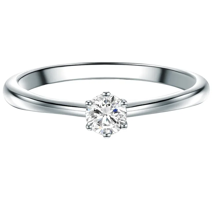 Trilani Ring aus Sterling Silber in silber mit Zirkonia Ringe 1 ct Damen