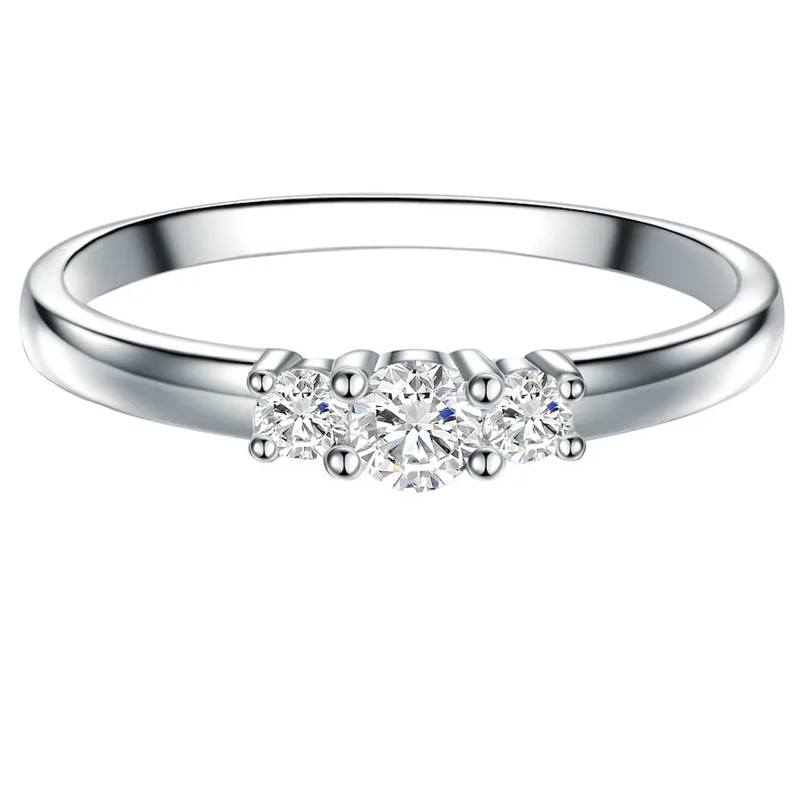 Trilani Ring Sterling Silber Topas in Silber Ringe 1 ct Damen
