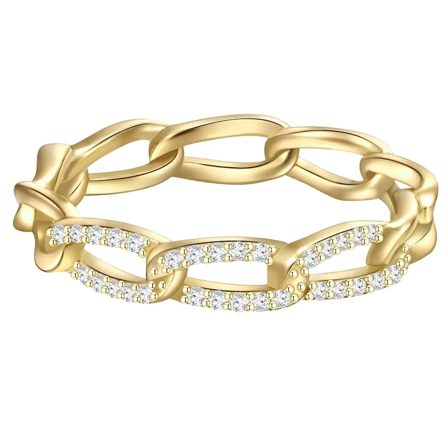 Glanzstücke München Ring Sterling Silber Zirkonia in Gelbgold Ringe 1 ct Damen