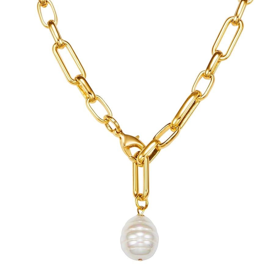 Lulu & Jane - Perlen-Kette, 42cm, Gold